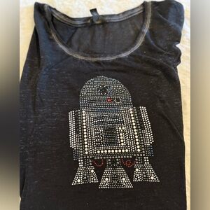 Rock & Republic Black R2-D2 ladies Tee | Size M